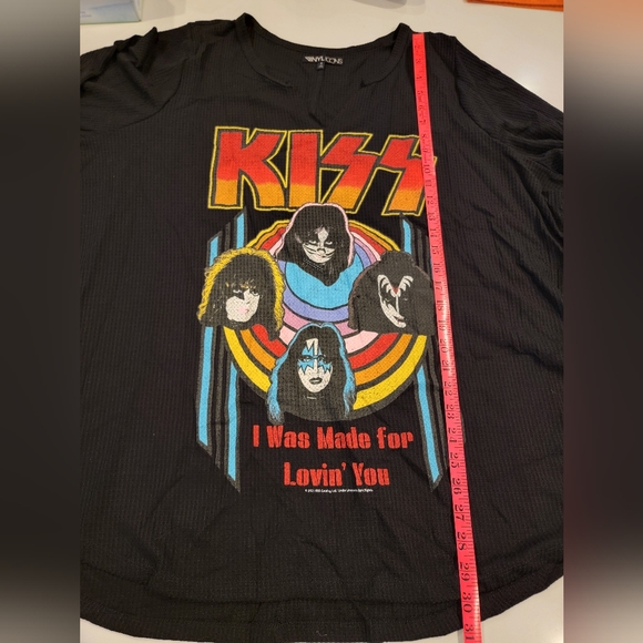 TORRID Kiss Waffle Knit Graphic Top Size 4 - Picture 10 of 12